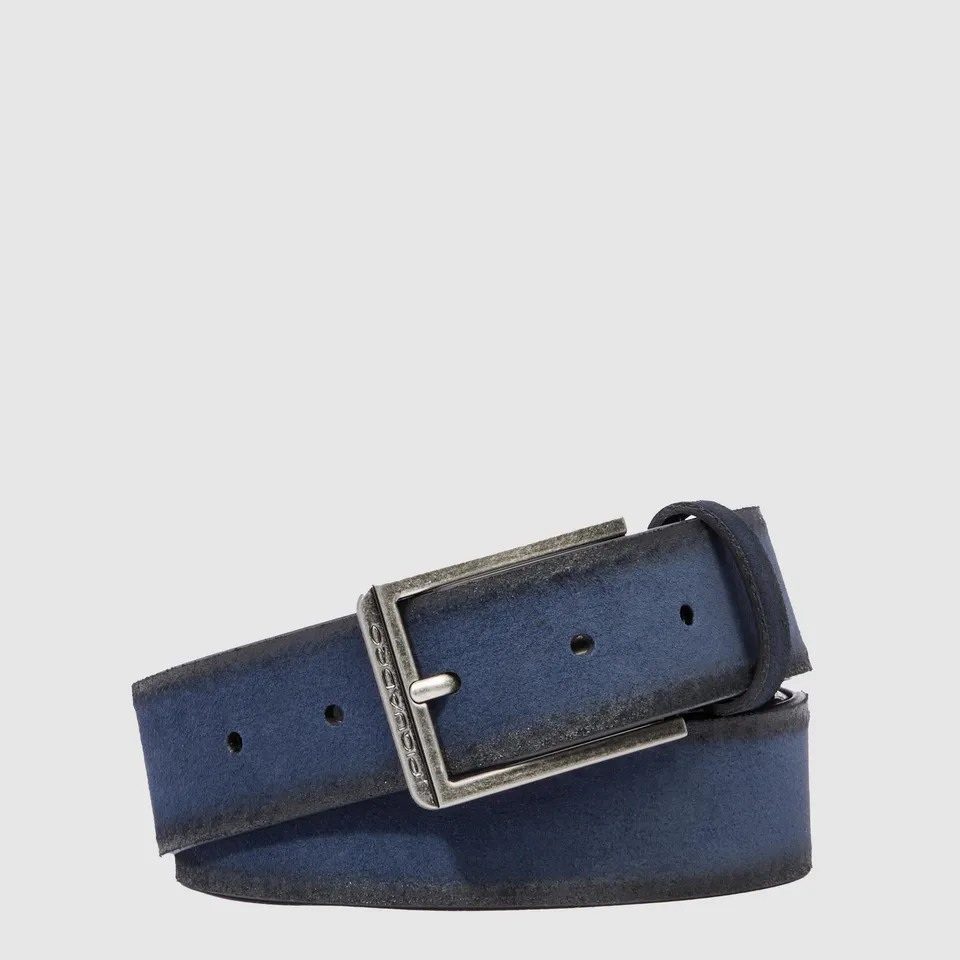 Piquadro Blue Square Ledergürtel Herren Braun Dornschließe