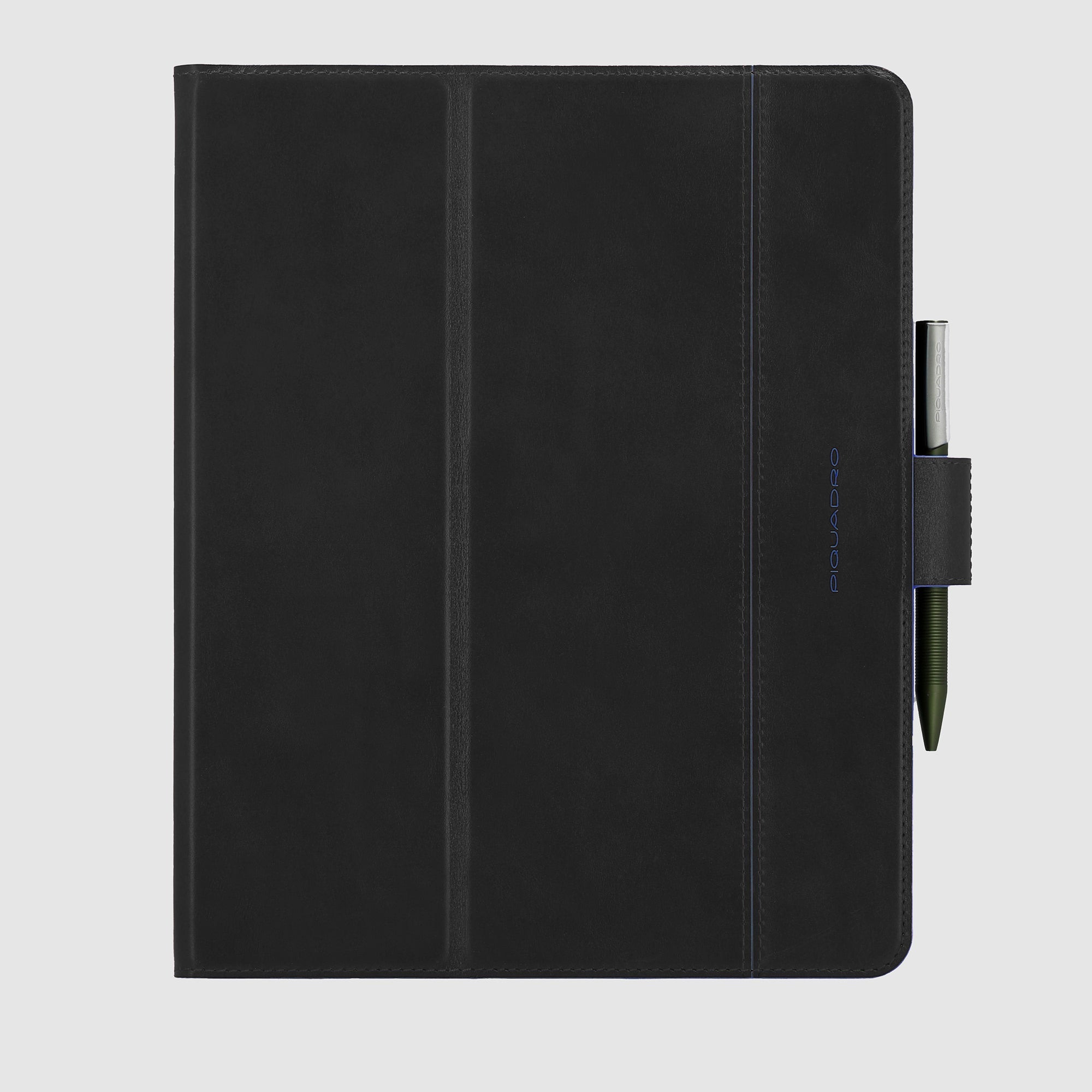 Piquadro Connequ iPad Hülle Leder 13 Zoll Air Schwarz