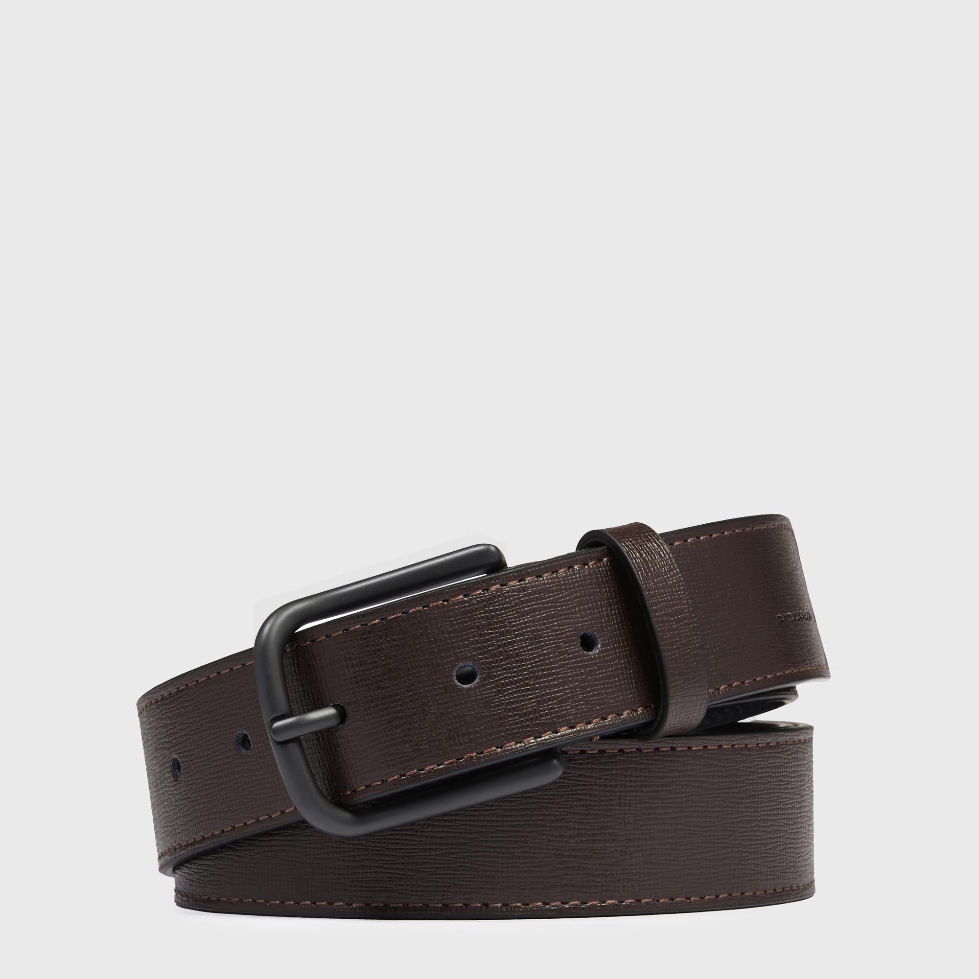 Piquadro Blue Square Ledergürtel Herren BLU Dornschließe
