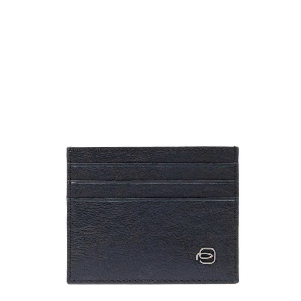 Piquadro Black Square Kreditkartenetui Leder RFID Schwarz