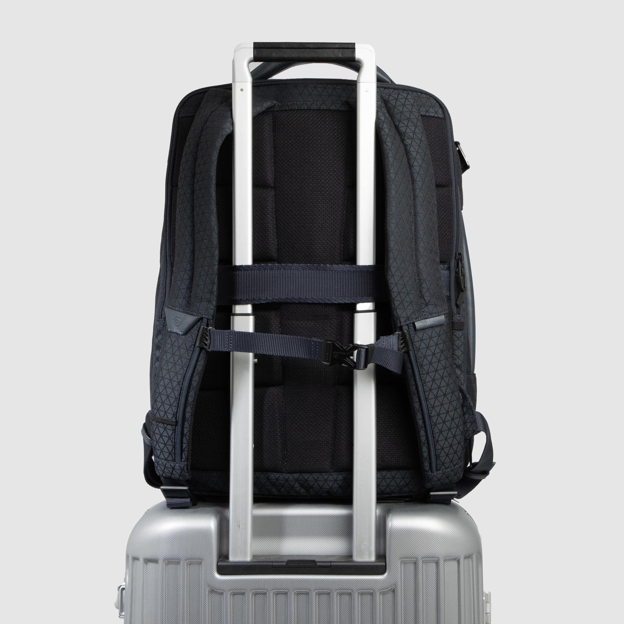 Piquadro Rover Rucksack 17,3 Zoll modular Schwarz