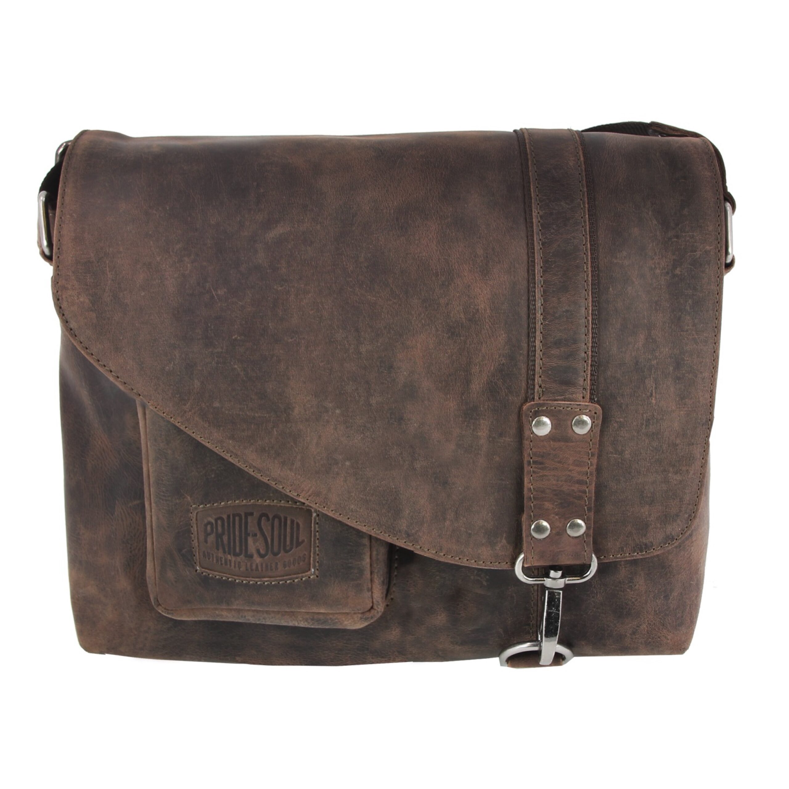 Lightpak Umhängetaschen MRS. NOEL Messengerbag braun Leder