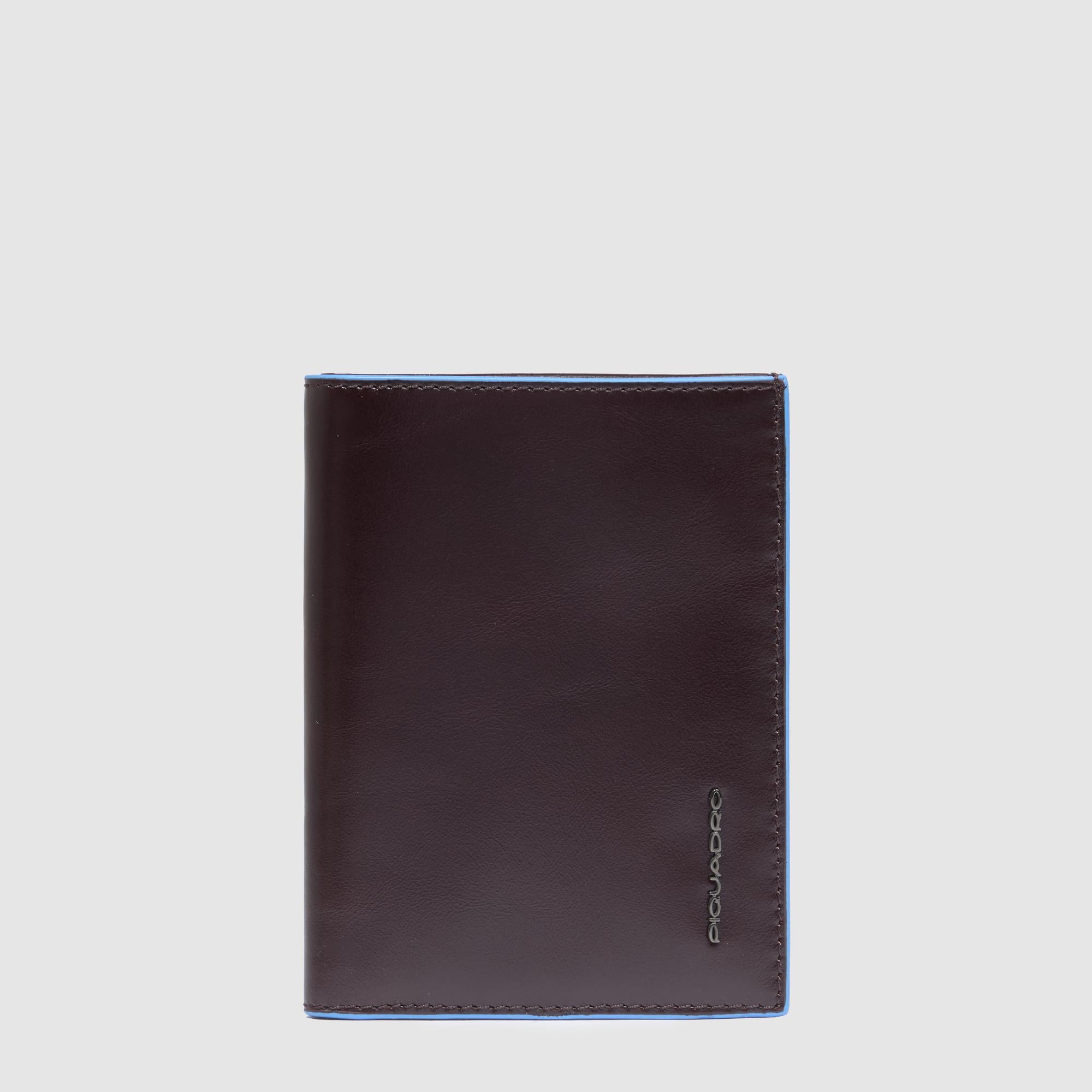 Piquadro Blue Square Geldbörse Hochformat schwarz Leder RFID