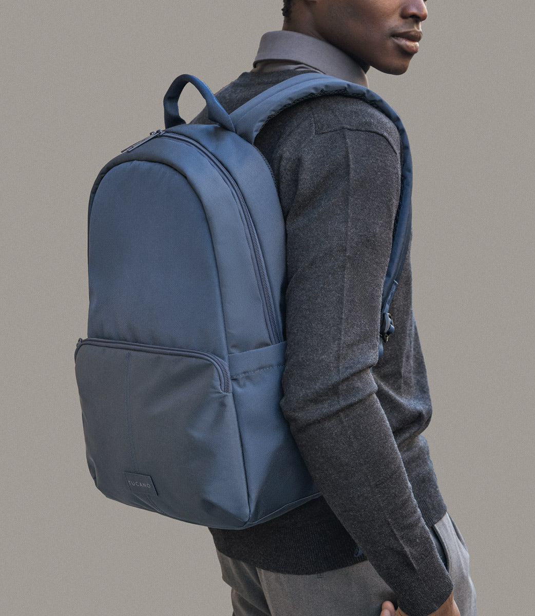Tucano Baldo 15,6 Zoll Laptop Rucksack Blau recycelt
