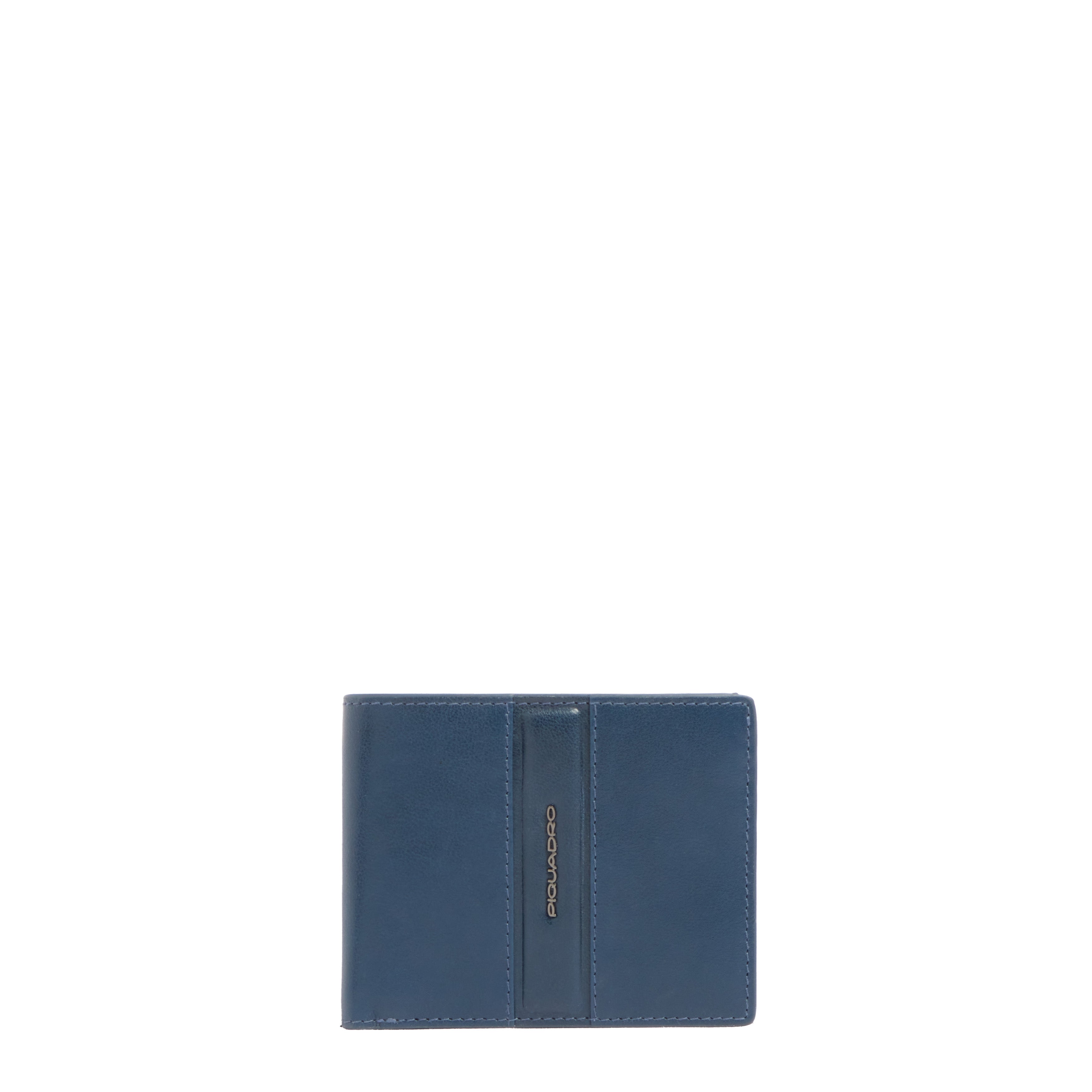 Piquadro Blue Square Herren-Geldbörse Leder Schwarz Münzfach