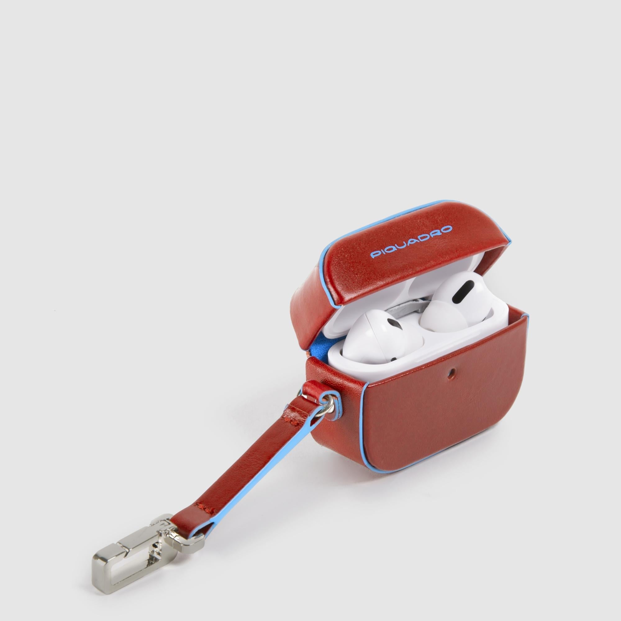 Piquadro Connequ AirPods Pro Hülle Leder schwarz