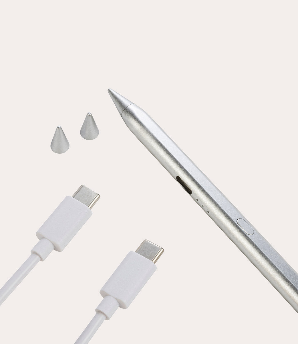 Tucano Pencil 2 Eingabestift iPad Silber USB-C 15 Stunden
