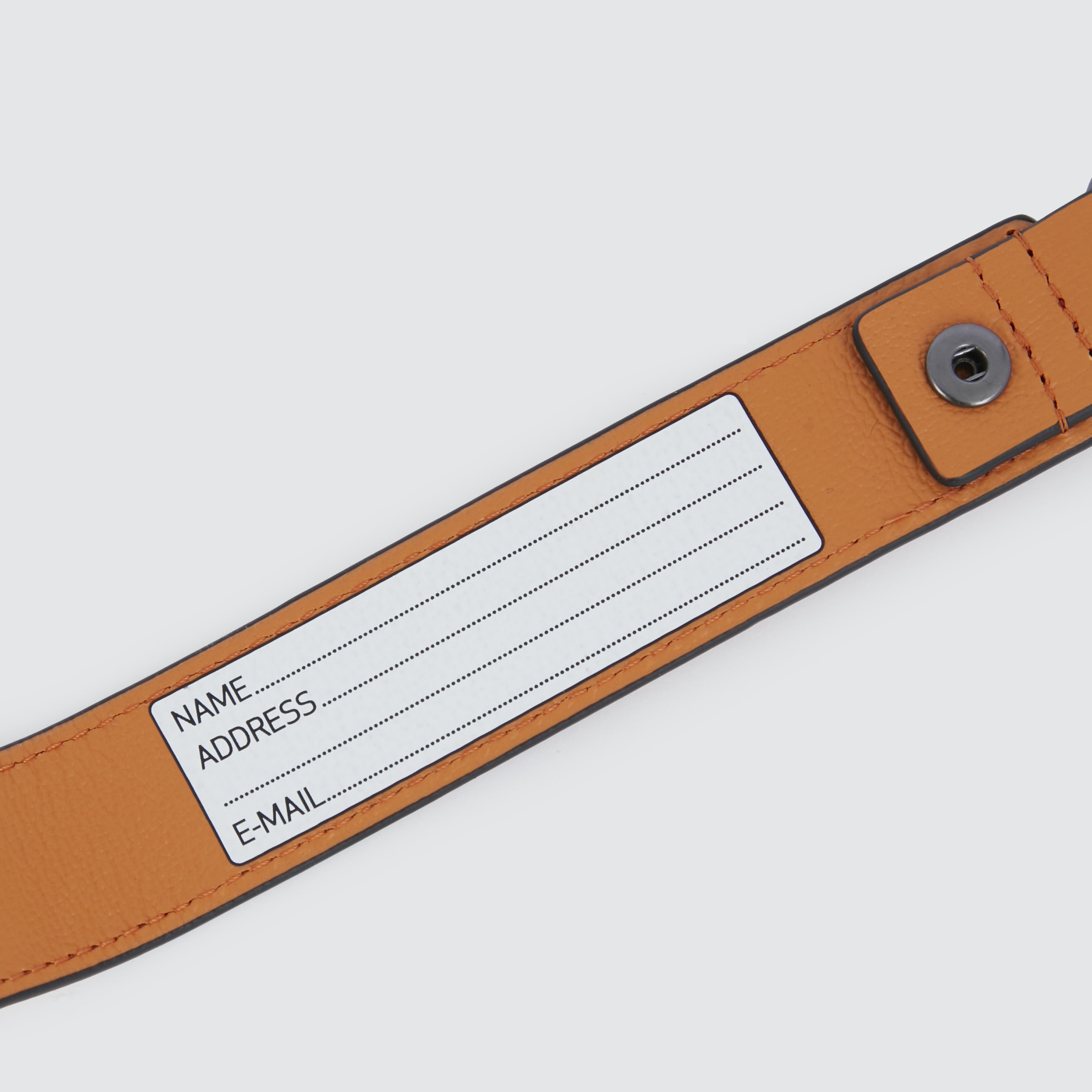 Piquadro Blue Square Kofferanhänger Leder Karabiner braun