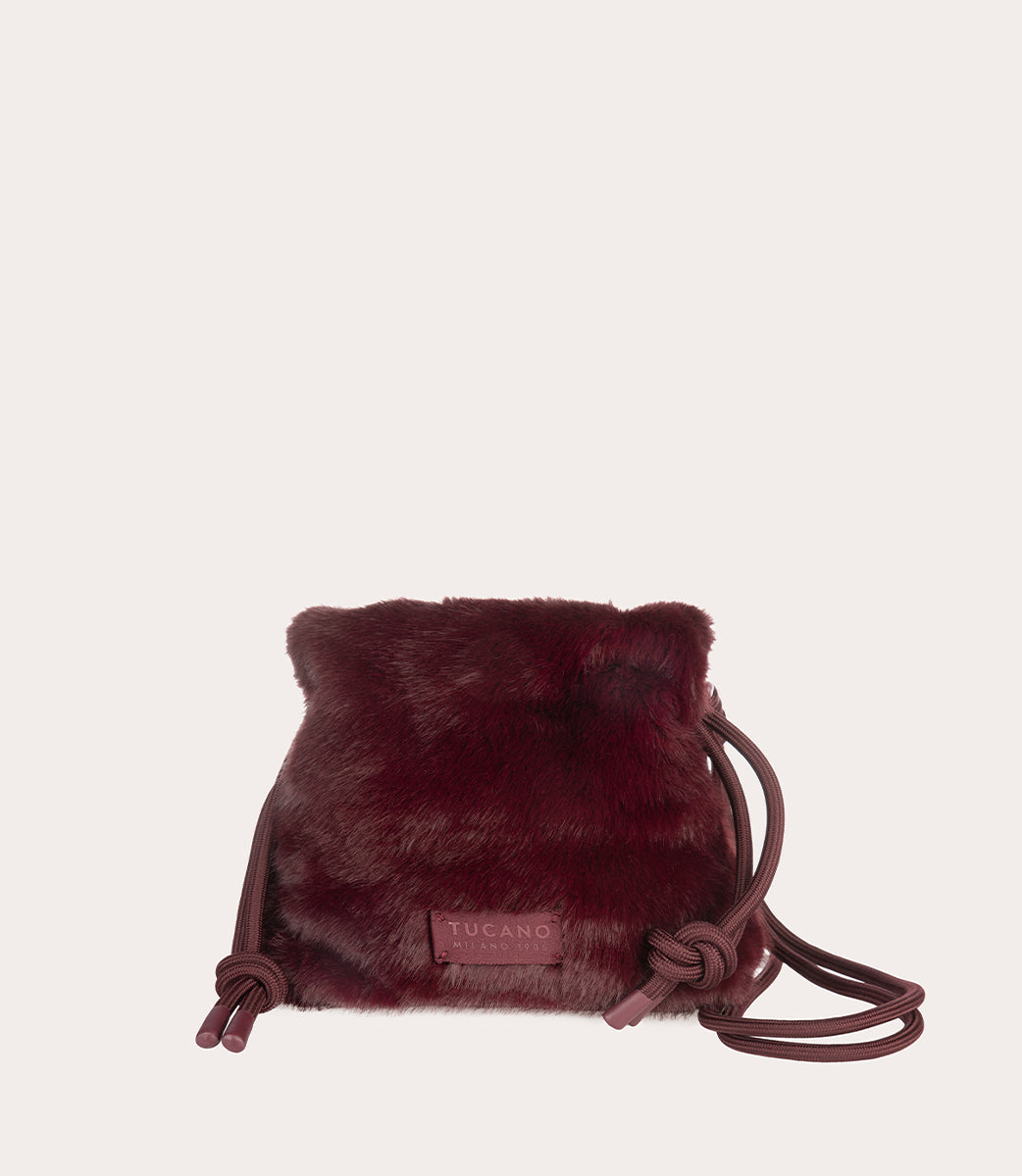 Tucano Mini Nina Fur Bag Umhängetasche Nero Kunstfell