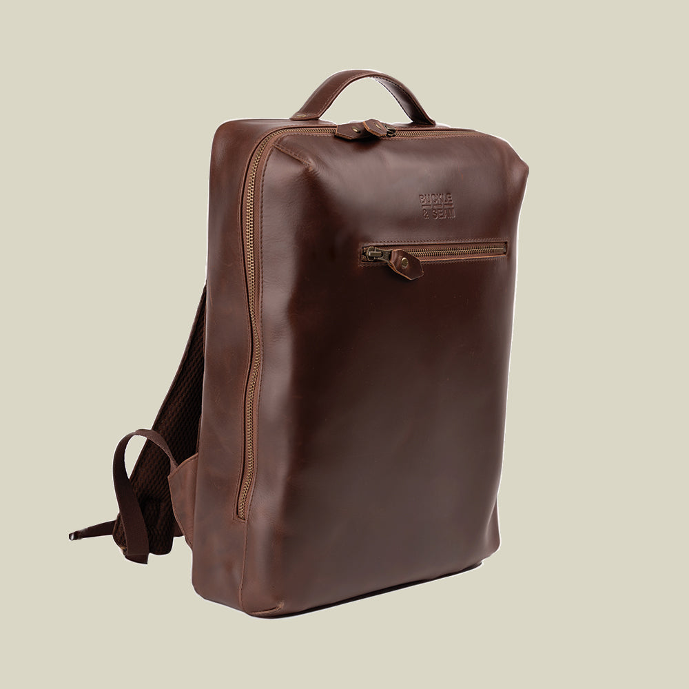 Buckle & Seam Mik Rucksack Leder 16 Zoll Laptopfach