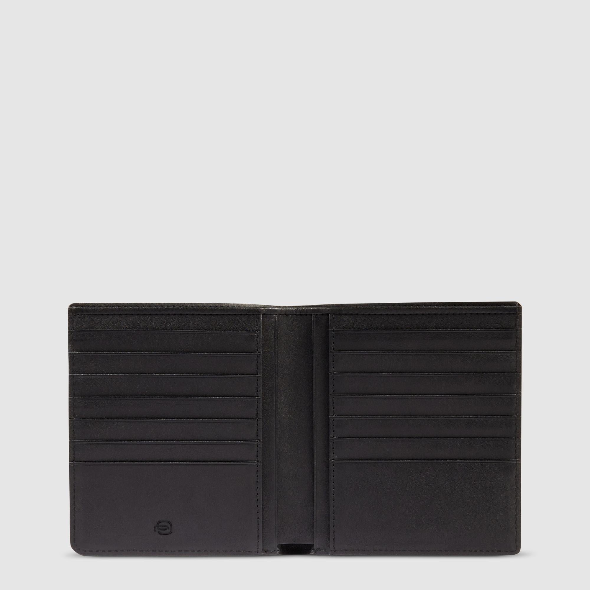 Piquadro Blue Square Reisepasshülle Leder Schwarz RFID