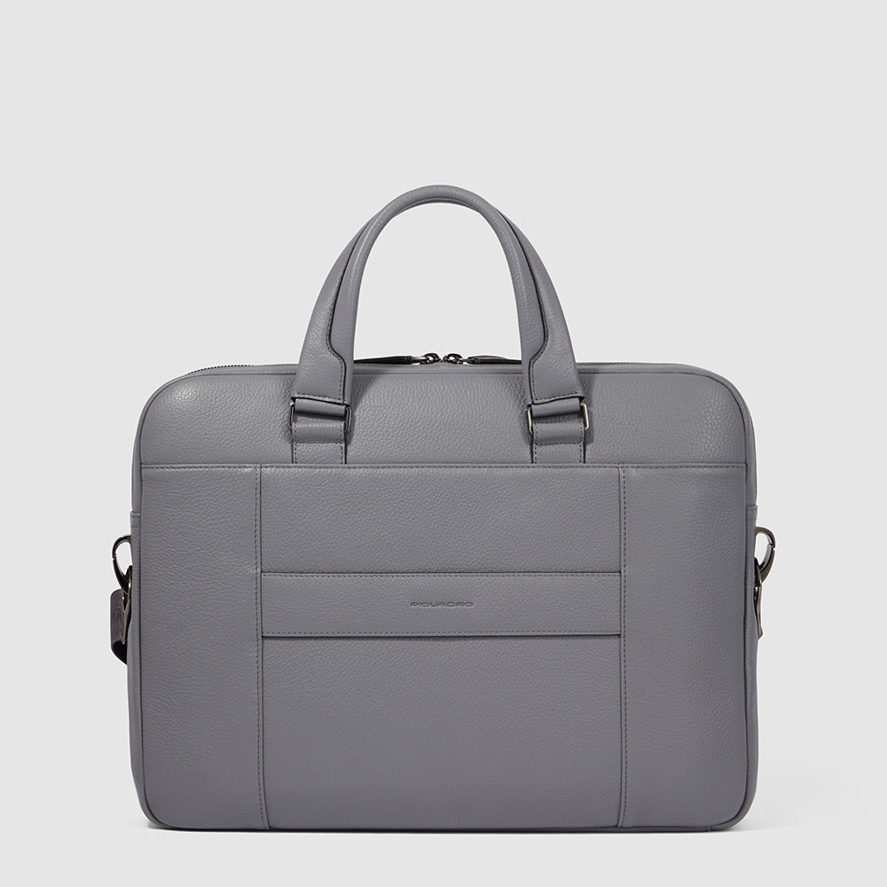 Piquadro Modus Laptoptasche 15,6 Zoll Leder schwarz 2 Fächer