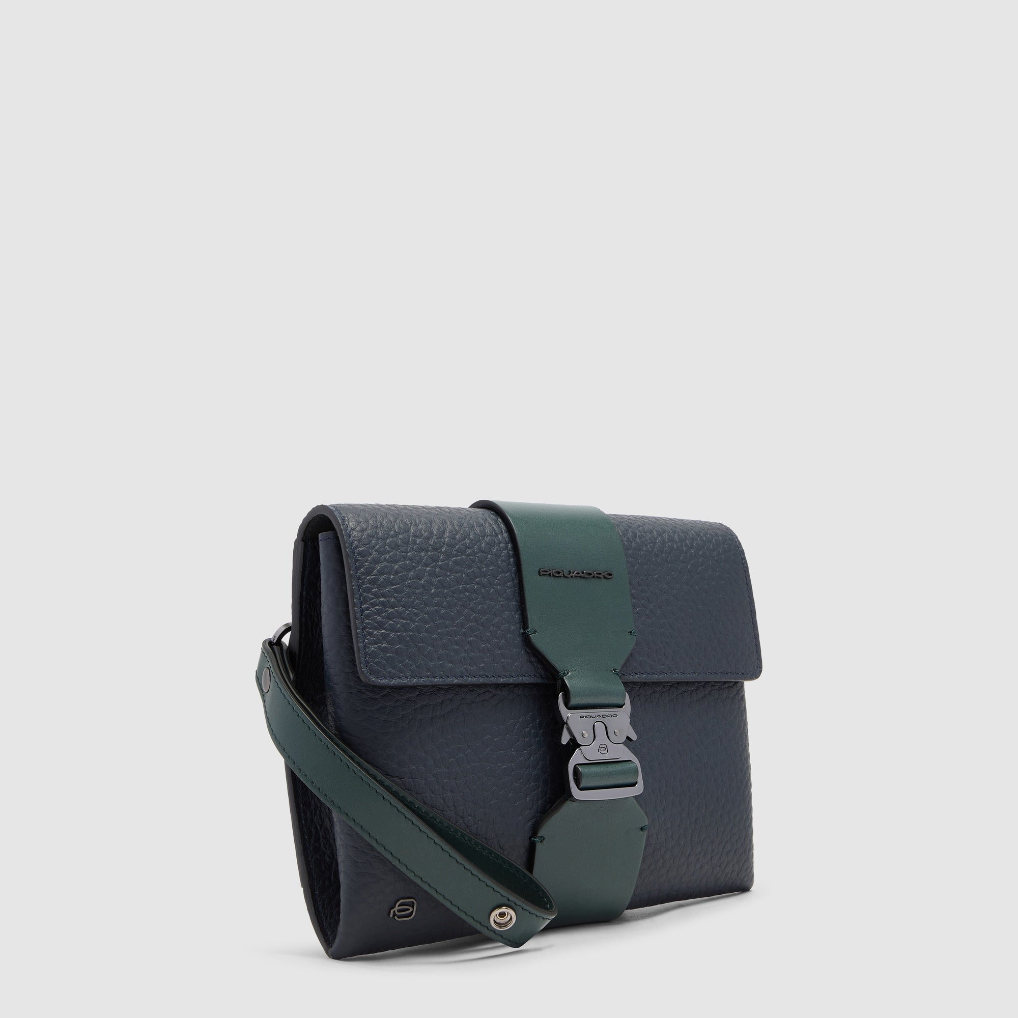 Piquadro Black Square Clutch Leder Schwarz Herren