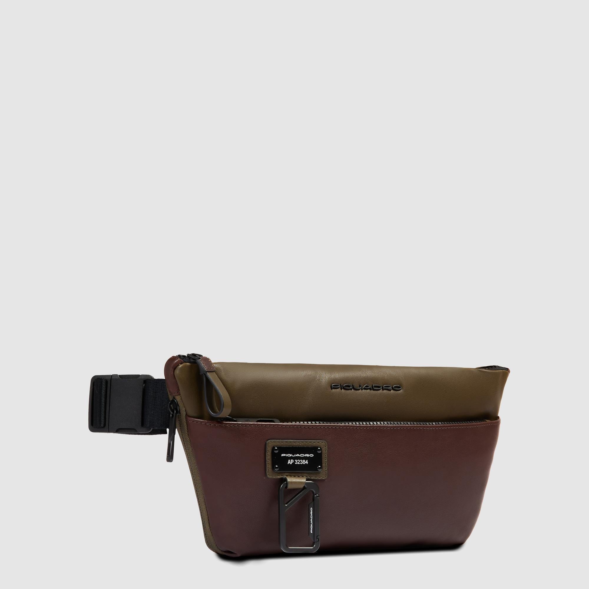 Piquadro Corner 2.0 Bauchtasche N Leder erweiterbar