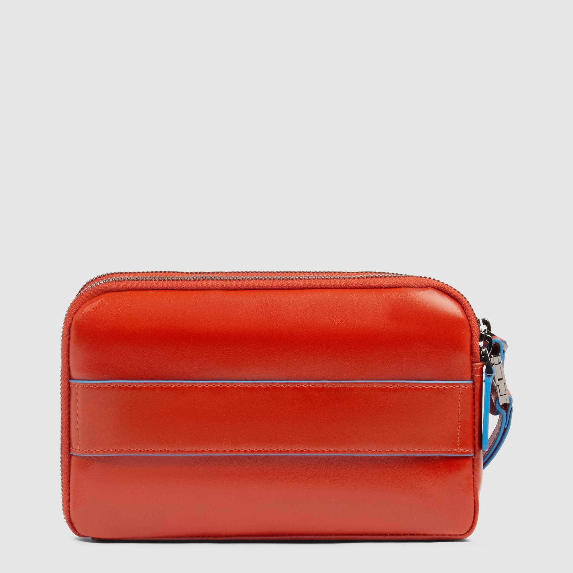 Piquadro Modus Pochette Herren Leder Blau 3 Fächer RFID