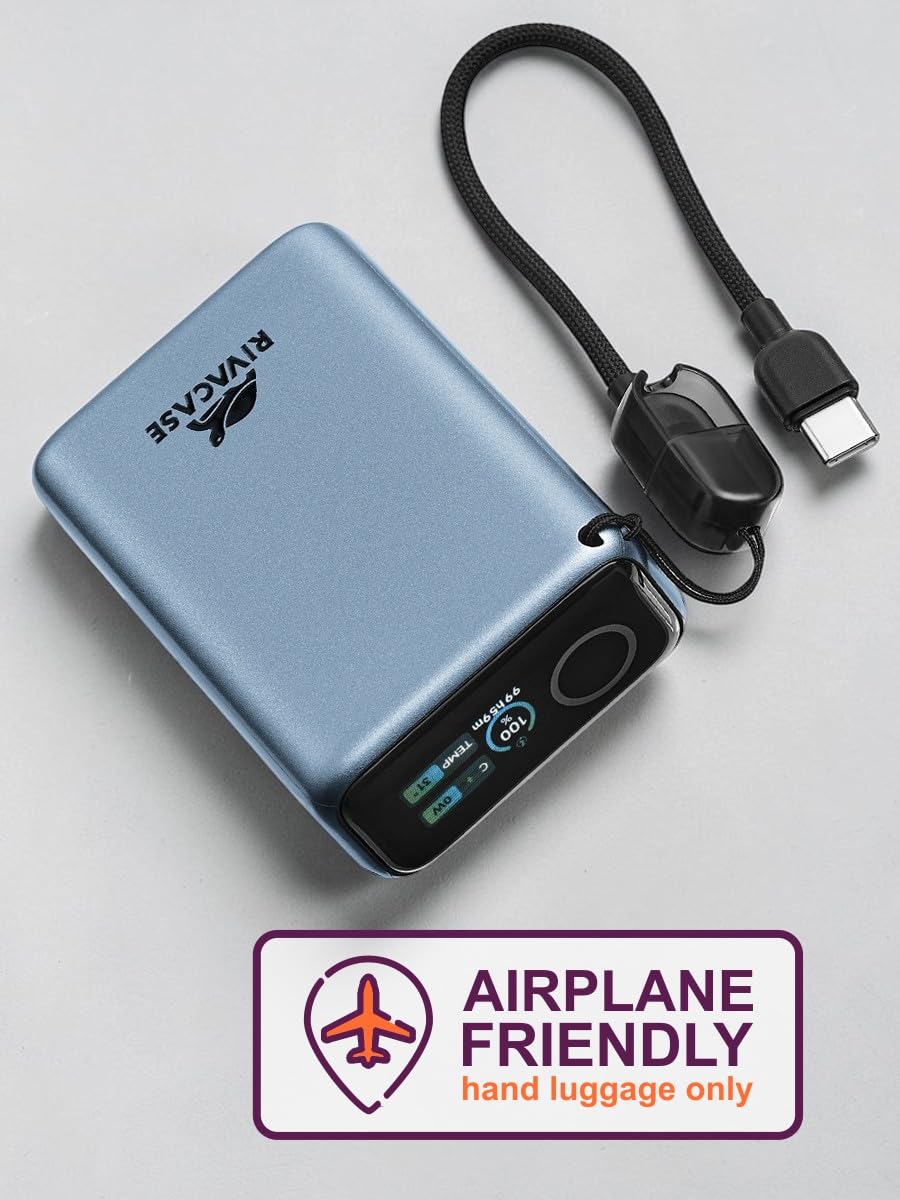 RIVACASE Turbo VA1031 Powerbank 10000 mAh 40W Dunkelgrau