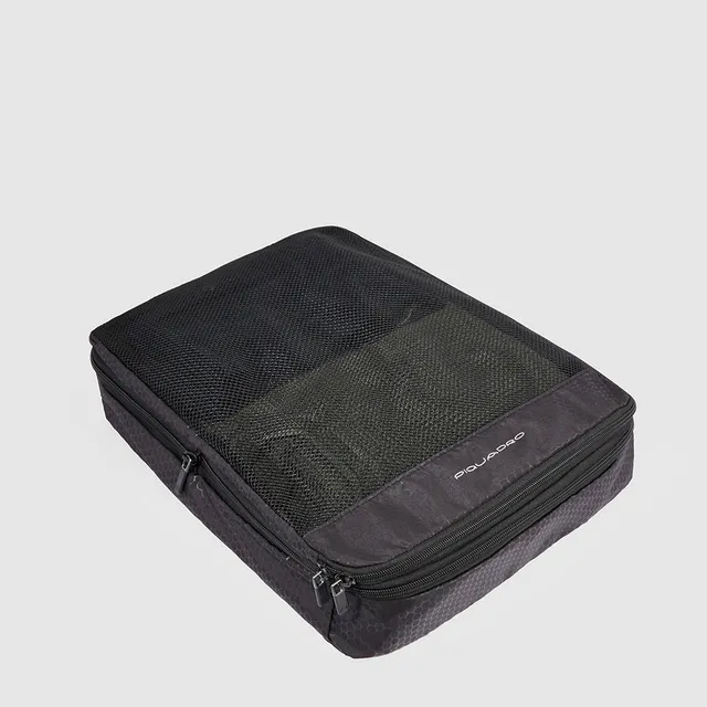 Piquadro PQLM Koffer Organizer L Schwarz erweiterbar