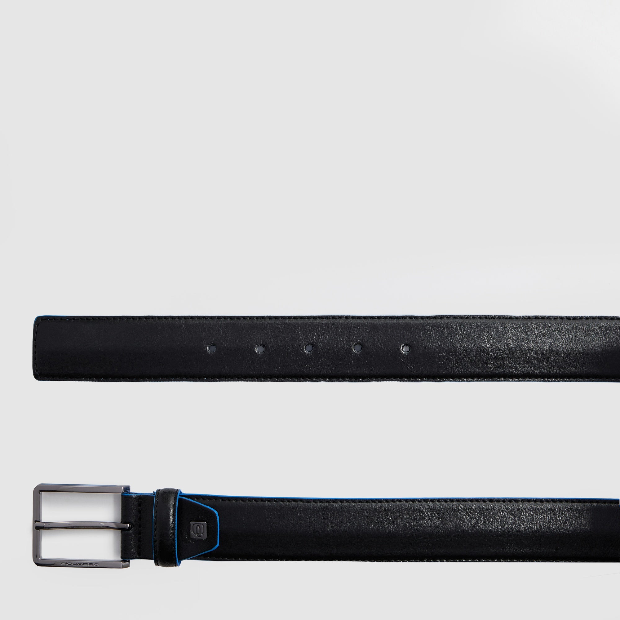 Piquadro Blue Square Herrengürtel Leder Blau Dornschließe
