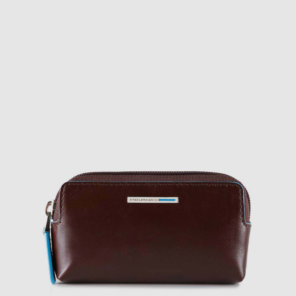Piquadro Black Square Schlüsseletui Leder Schwarz 2 Ringe