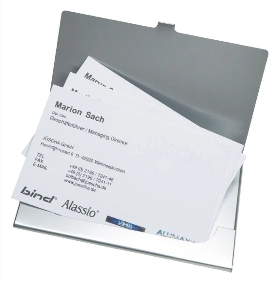 Lightpak Visitenkarten-Etui Aluminium matt silber 10 Karten