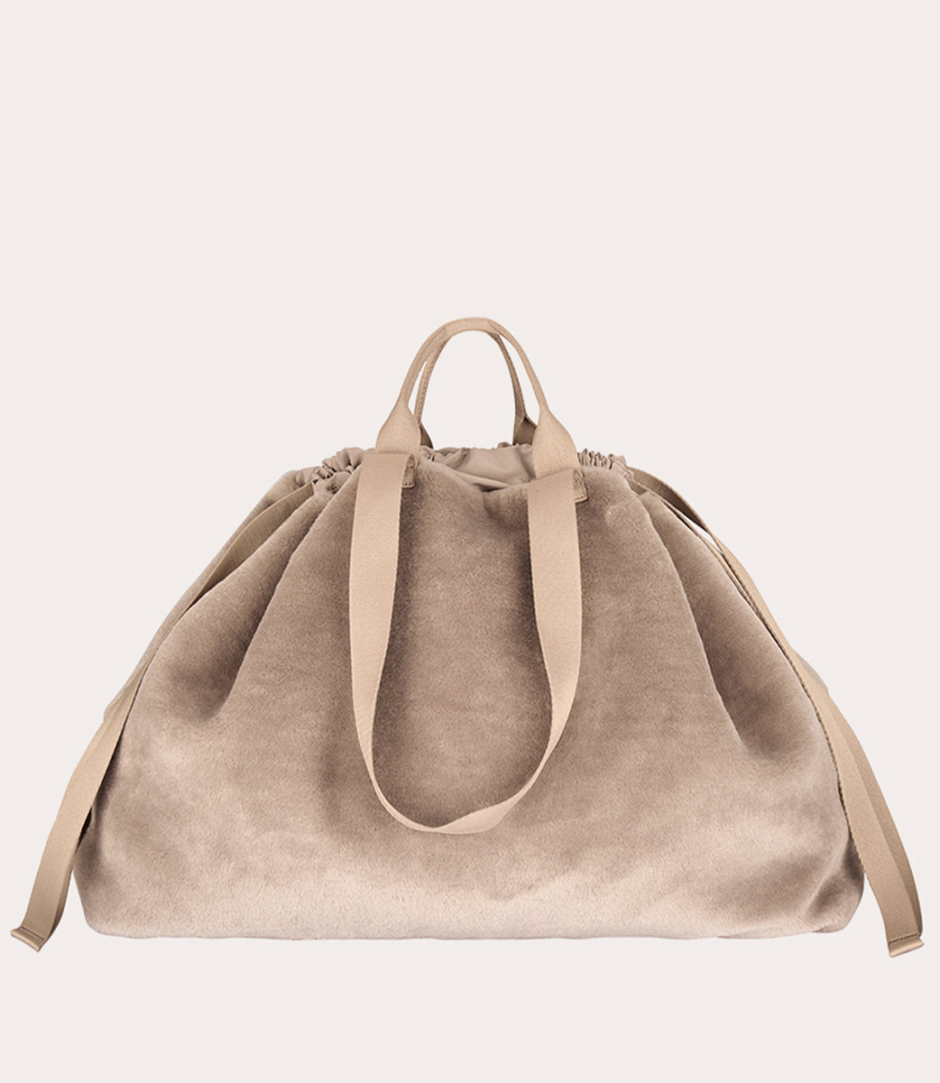 Tucano Carry Fur Large Weekender Hellbraun Kunstfell