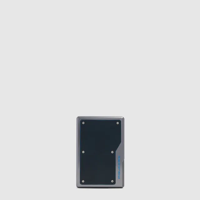 Piquadro BagMotic MagSafe Kartenetui Schwarz Alu