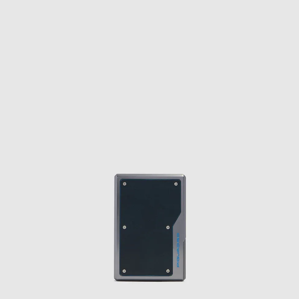 Piquadro BagMotic MagSafe Kartenetui Schwarz Alu