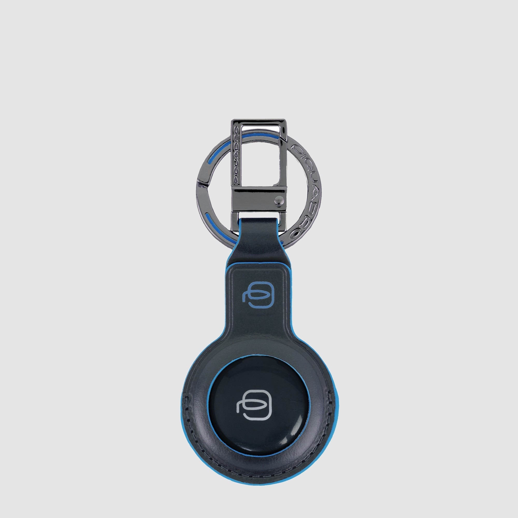 Piquadro Connequ Schlüsselanhänger Leder blau Tracker