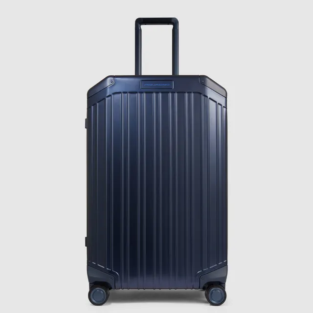 Piquadro Connequ Trolley M Alu 4 Rollen mit Cover