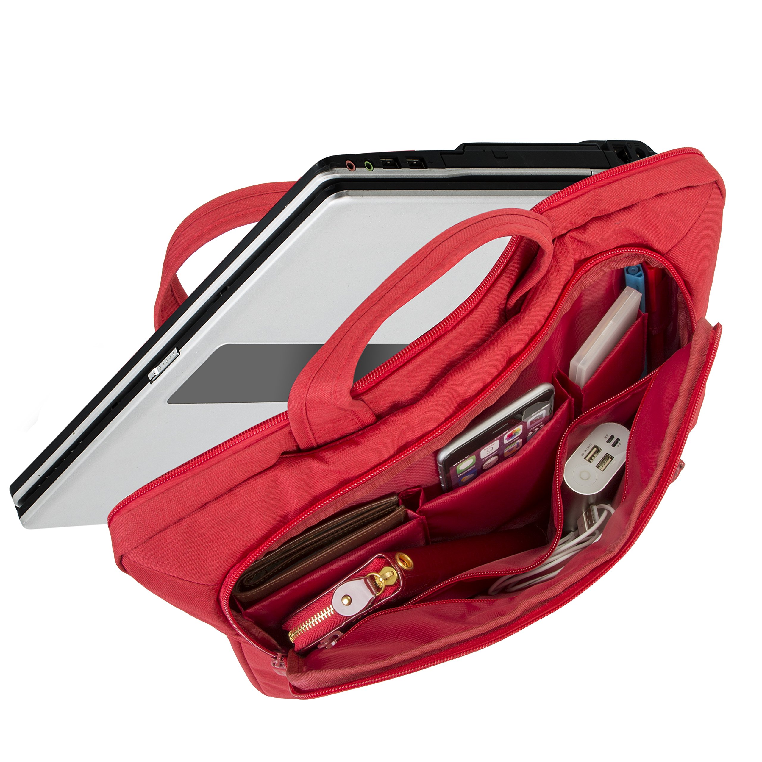 RIVACASE Prater Laptoptasche 15,6 Zoll Rot wasserabweisend