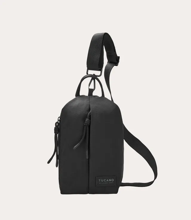 Tucano Laptop Bags Agile Crossbody Small Umhängetasche Schwarz Nylon