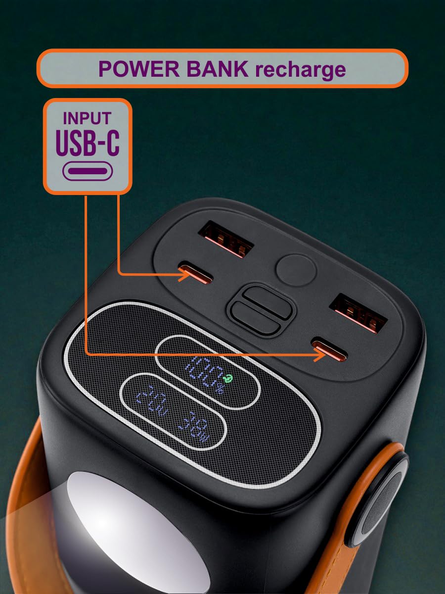 RIVACASE Turbo VA1085 Powerbank 40000 mAh 65W Campinglampe