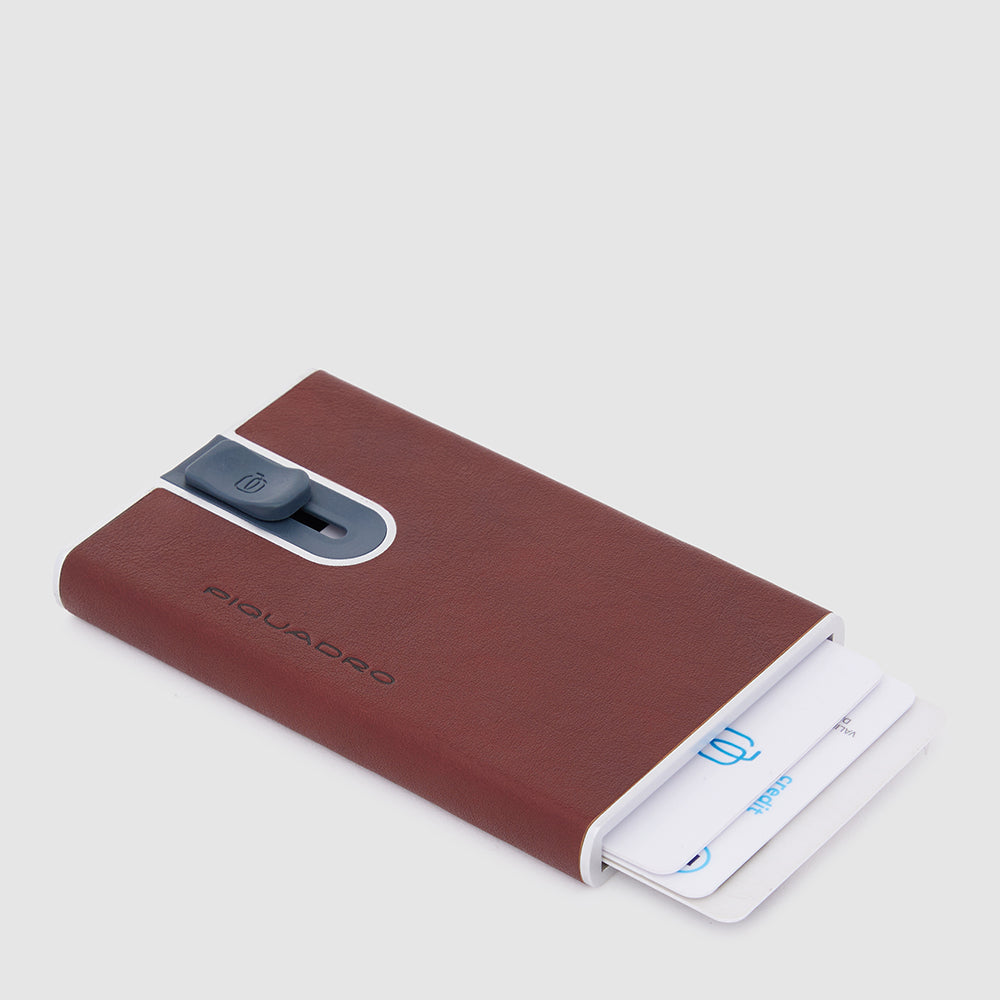 Piquadro Black Square Portcredit Kartenetui Schwarz RFID