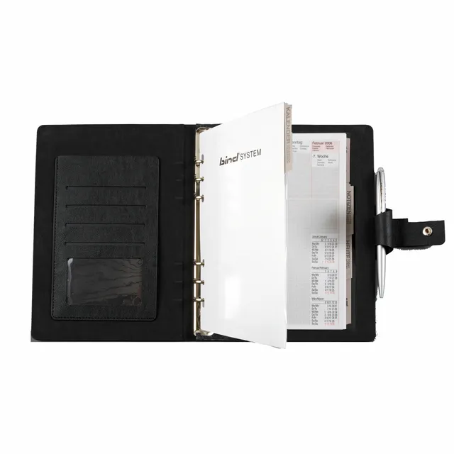 Lightpak Systemplaner Notizbuch A5 Ringbuch schwarz liniert