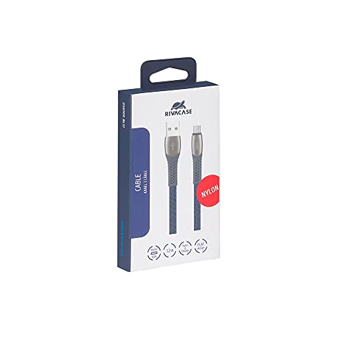 RIVACASE RIVAPOWER PS6102 USB-C Kabel Flach Nylon Schnellladen