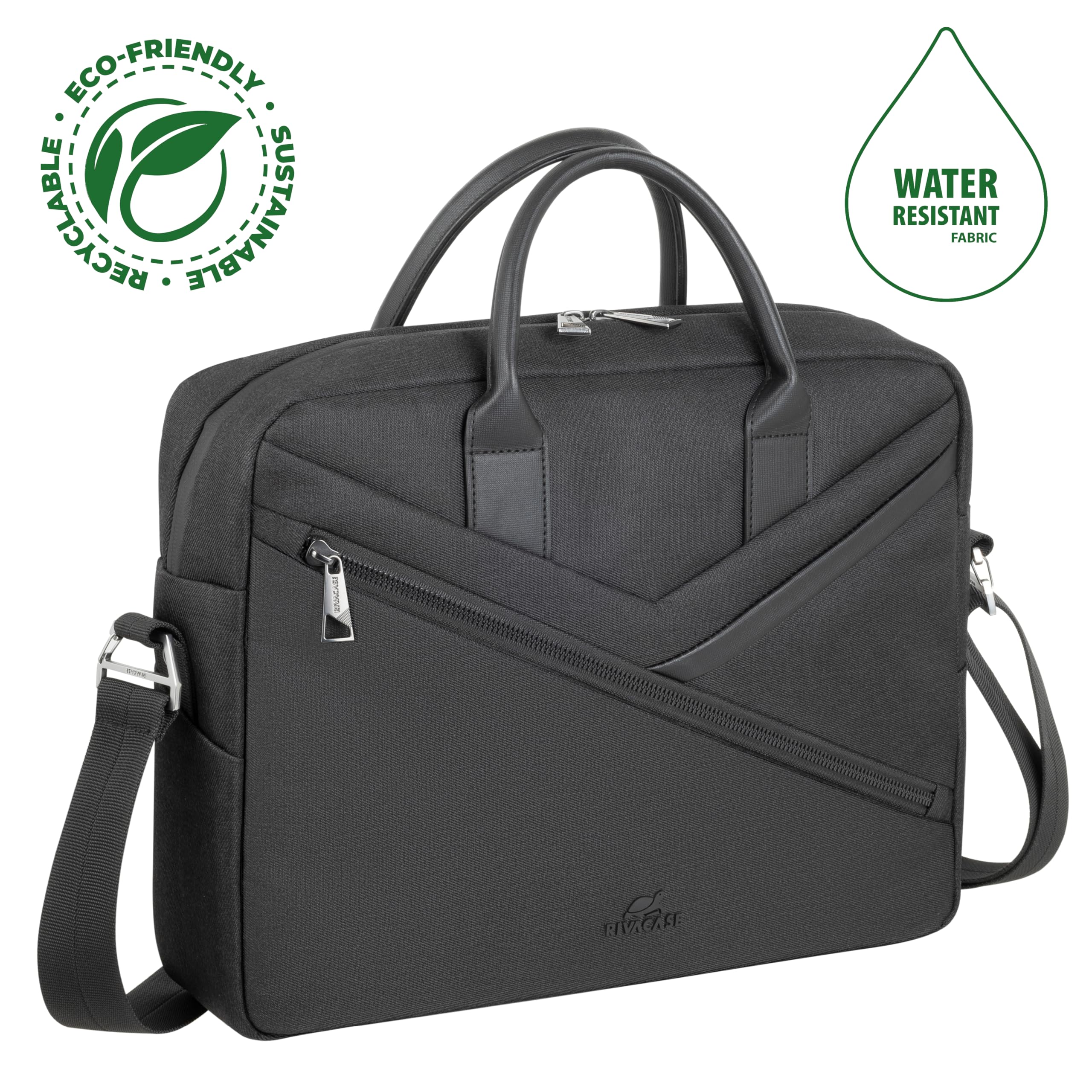 RIVACASE Alpendorf Laptoptasche 15,6 Zoll Schwarz wasserabweisend