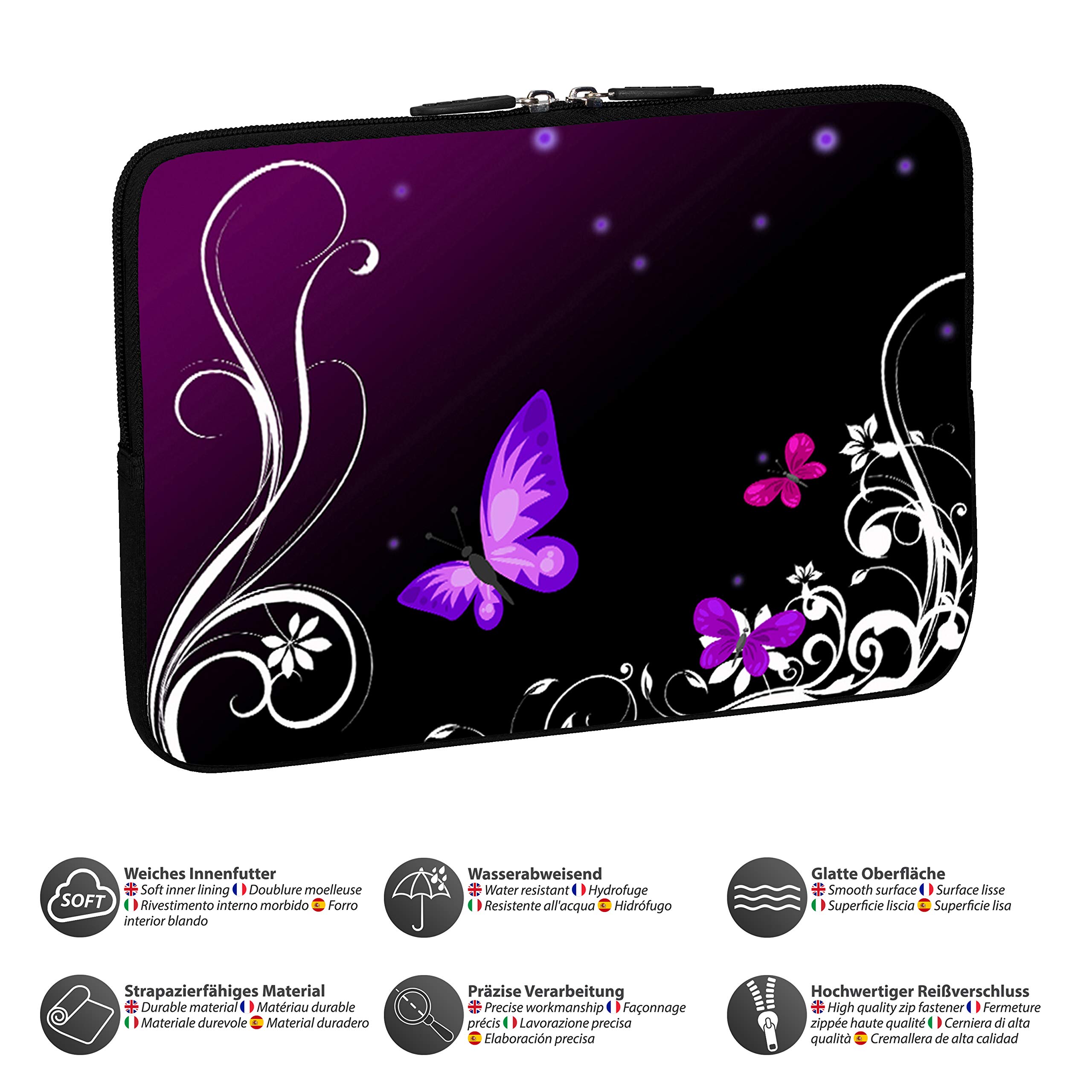 Pedea Design Schutzhülle 17,3 Zoll Purple Butterfly