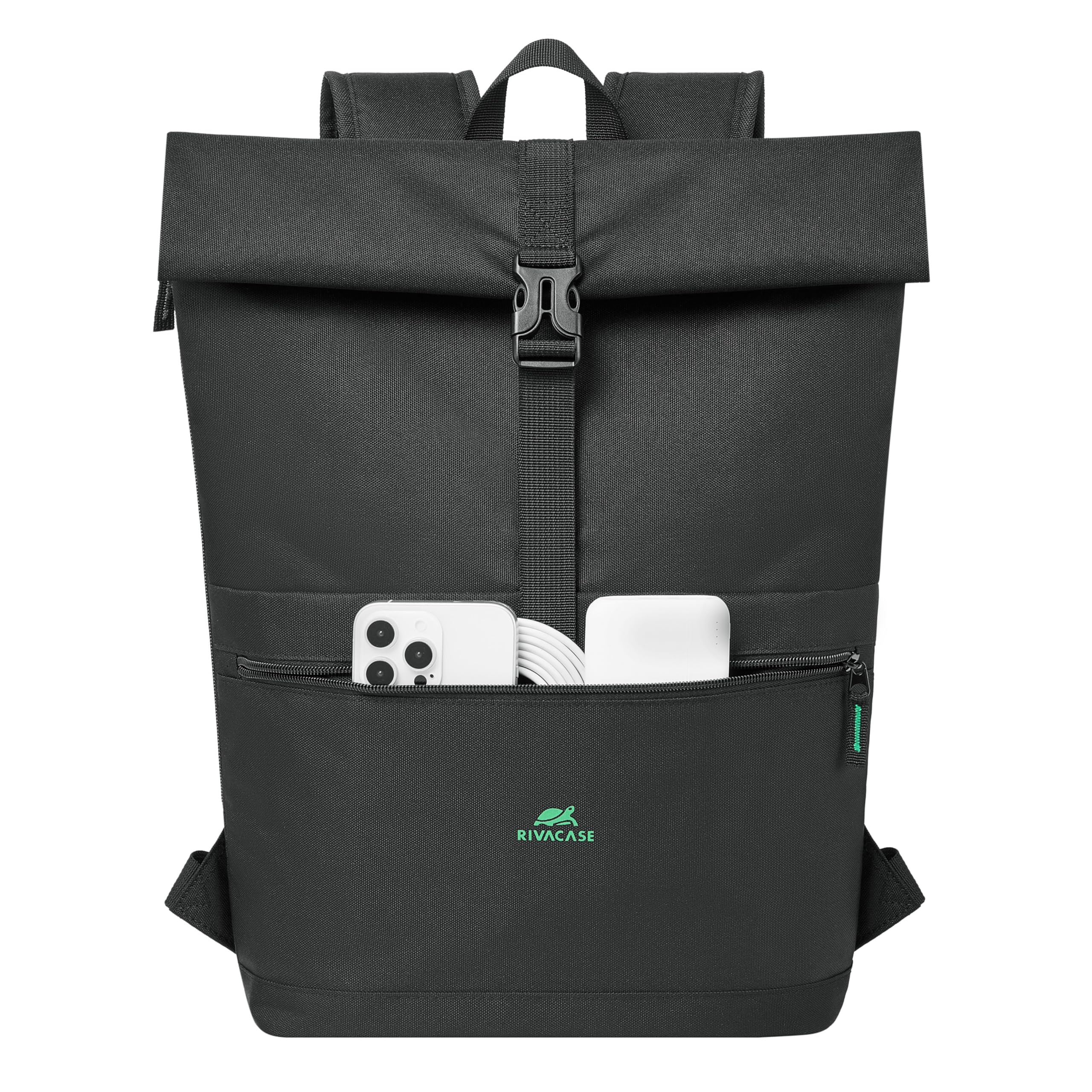 RIVACASE Suzuka 5567 Rolltop Rucksack 15L schwarz wasserabweisend
