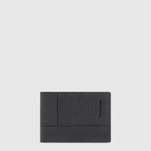 Piquadro Blue Square Geldbörse Herren schwarz Leder
