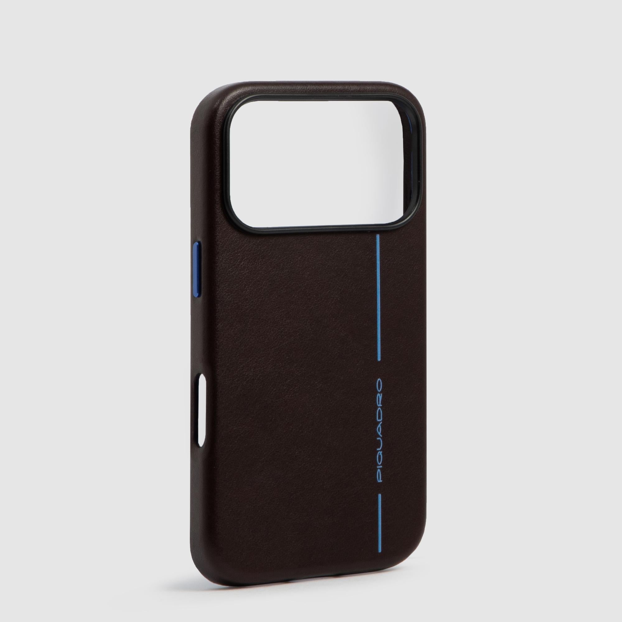 Piquadro BagMotic Hülle iPhone 17 Pro Leder Rot MagSafe