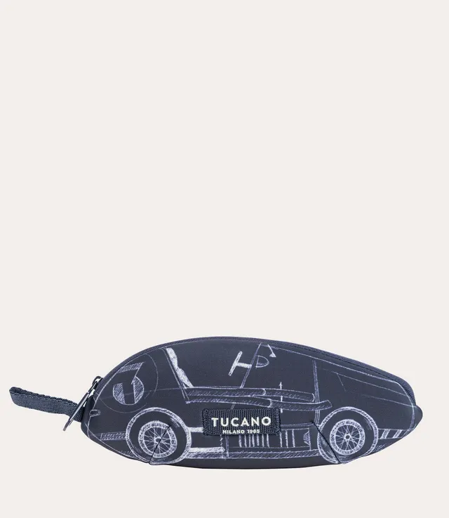 Tucano Schizzo Pouch Federmäppchen Neopren blau Auto