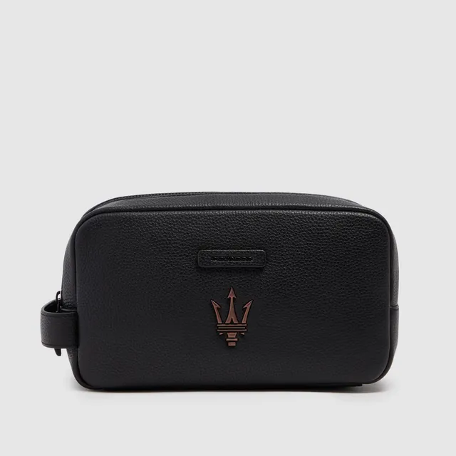 Piquadro x Maserati Beauty Case Leder Herren Schwarz