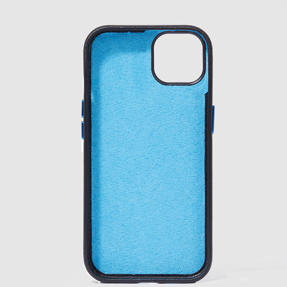 Piquadro Connequ Handyhülle iPhone 15 Plus 6,7 Zoll Leder