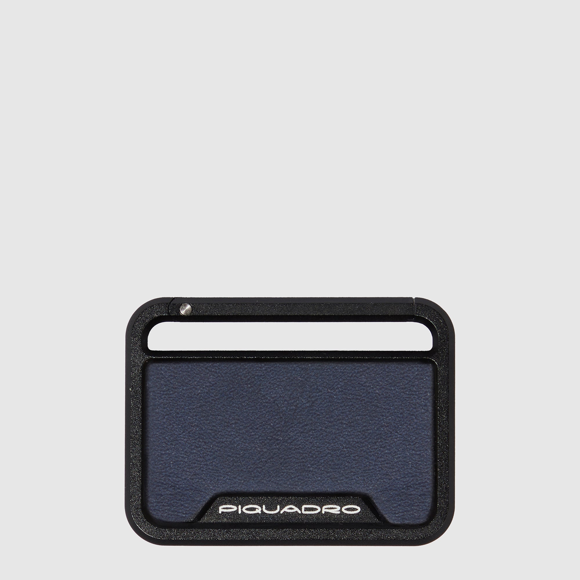 Piquadro Brief Monogram Plate Anhänger Schwarz Matt