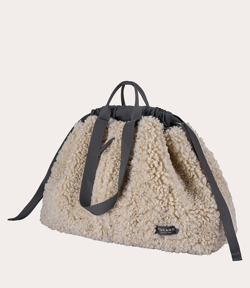 Tucano Carry Sheep Large Weekender Weiß Plüsch