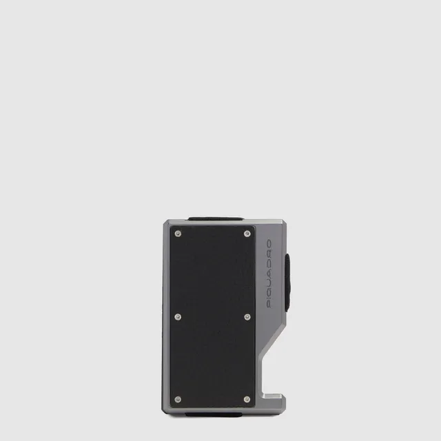 Piquadro BagMotic Kreditkartenetui schwarz Alu MagSafe