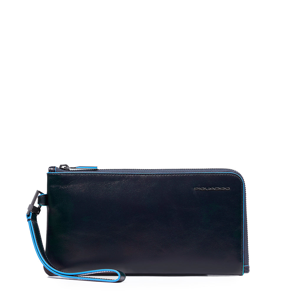 Piquadro Black Square Pochette Leder Schwarz RFID Herren