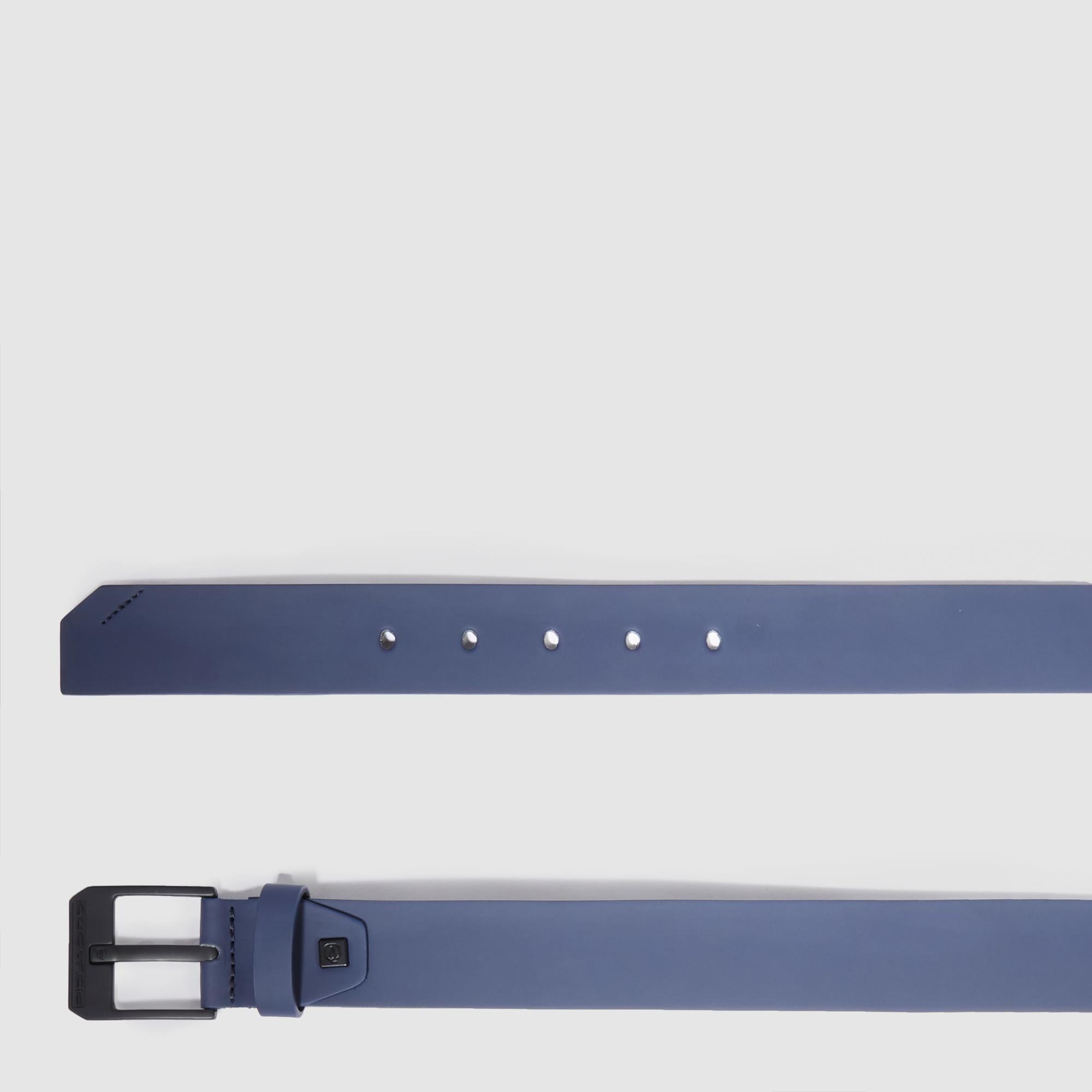 Piquadro Blue Square Gürtel Herren Leder Schwarz Dorn