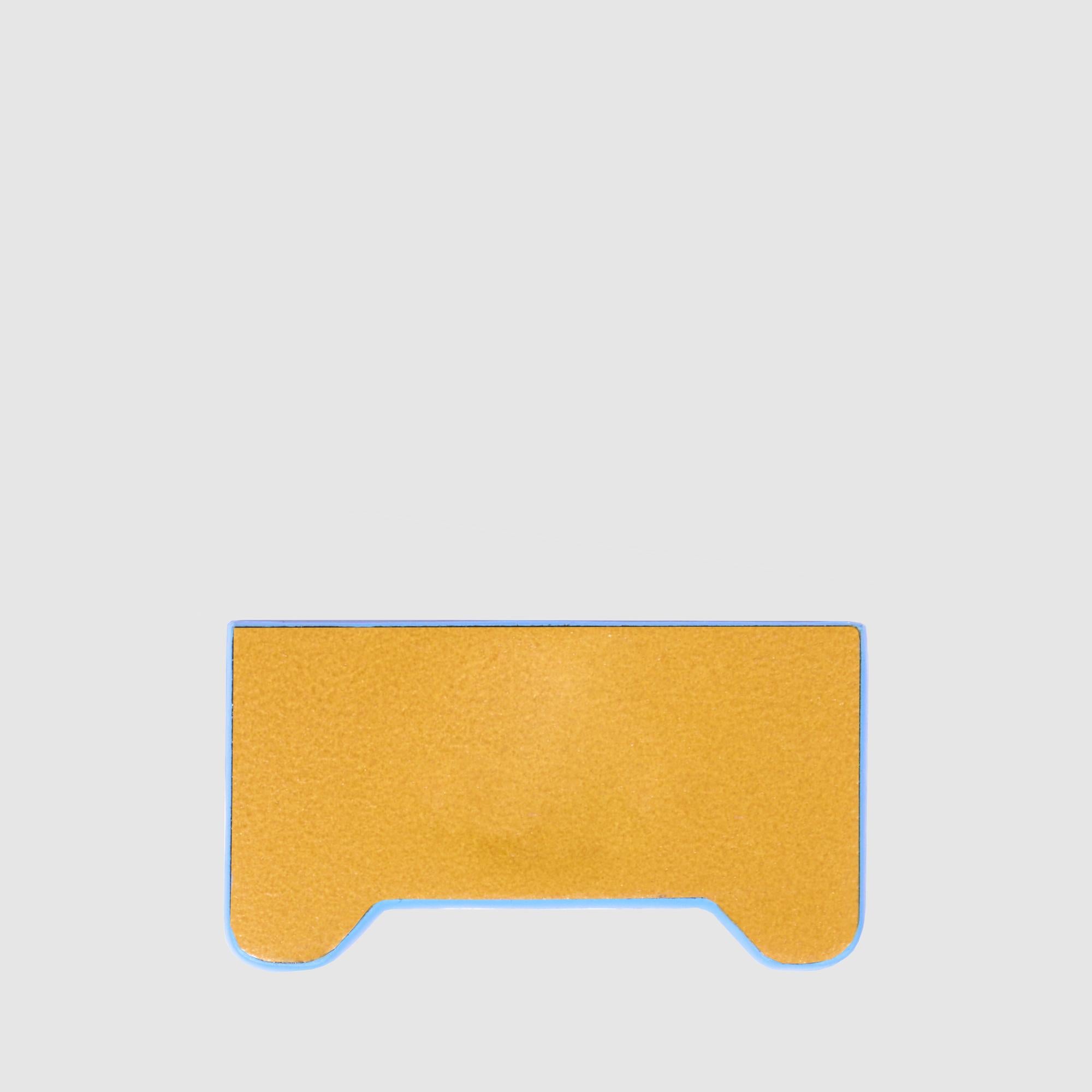 Piquadro Blue Square Leder Monogramm Braun Initialen Patch