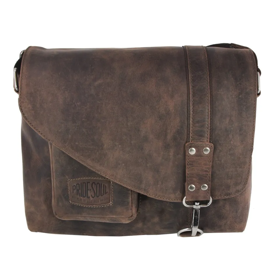Lightpak Umhängetaschen MRS. NOEL Messengerbag braun Leder